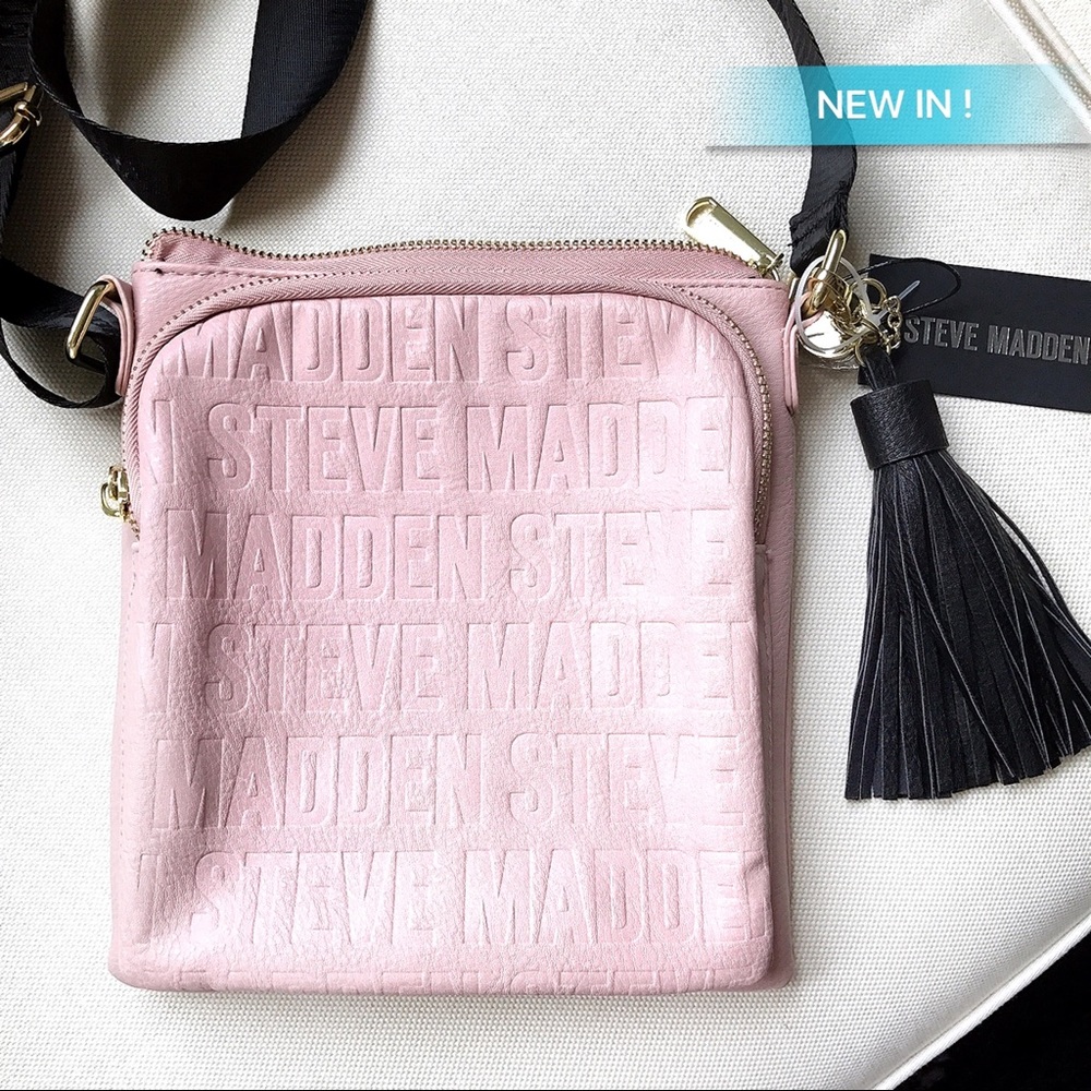 STEVE MADDEN Taupe Black Gold Cross-body Bag 💼